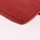 CHANEL Icon Chain Shoulder Bag Lamb Skin Red Gold Tone CC Auth yk20652SAV-16