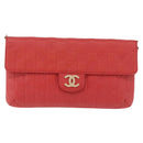 CHANEL Icon Chain Shoulder Bag Lamb Skin Red Gold Tone CC Auth yk20652SAV-13