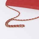 CHANEL Icon Chain Shoulder Bag Lamb Skin Red Gold Tone CC Auth yk20652SAV-7