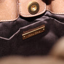 Miu Miu Hand Bag Leather 2way Brown Gold Tone Auth yk20653M-20