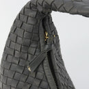 BOTTEGA VENETA INTRECCIATO Hobo Shoulder Bag Leather Gray Gold Auth yk20654A-10