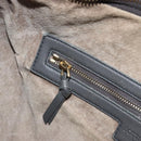 BOTTEGA VENETA INTRECCIATO Hobo Shoulder Bag Leather Gray Gold Auth yk20654A-20
