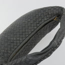 BOTTEGA VENETA INTRECCIATO Hobo Shoulder Bag Leather Gray Gold Auth yk20654A-6