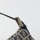 FENDI Zucchino Canvas Mamma Baguette Shoulder Bag Navy Silver Auth yk20655SAM-14