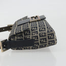 FENDI Zucchino Canvas Mamma Baguette Shoulder Bag Navy Silver Auth yk20655SAM-5