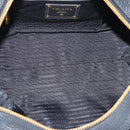 PRADA Hand Bag Leather Black Gold Tone Auth yk20656SAM-19