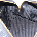 PRADA Hand Bag Leather Black Gold Tone Auth yk20656SAM-20