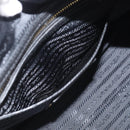 PRADA Hand Bag Leather Black Gold Tone Auth yk20656SAM-24