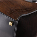 CELINE Luggage Phantom Hand Bag Harako leather Brown Black Auth yk20659SAM-15