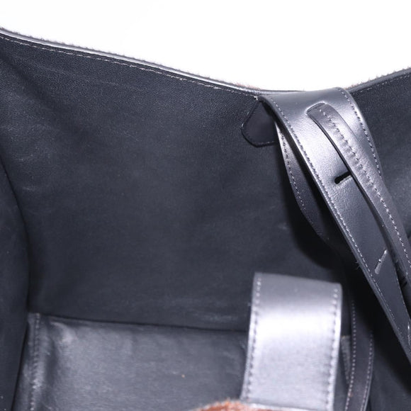 CELINE Luggage Phantom Hand Bag Harako leather Brown Black Auth yk20659SAM