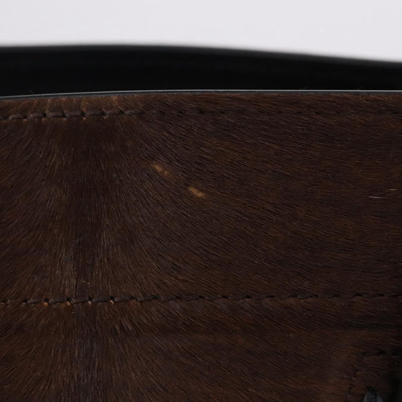 CELINE Luggage Phantom Hand Bag Harako leather Brown Black Auth yk20659SAM