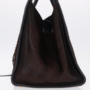 CELINE Luggage Phantom Hand Bag Harako leather Brown Black Auth yk20659SAM-5