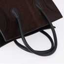 CELINE Luggage Phantom Hand Bag Harako leather Brown Black Auth yk20659SAM-7