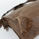 BALENCIAGA The City Hand Bag Leather 2way Brown 115748 Auth yk20660SAM-18