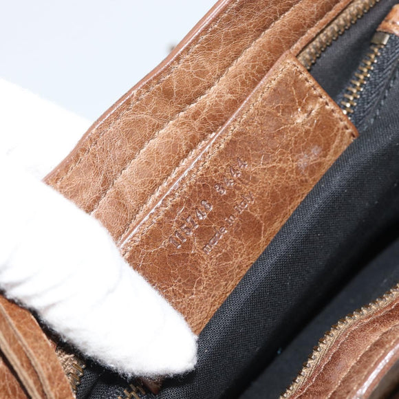 BALENCIAGA The City Hand Bag Leather 2way Brown 115748 Auth yk20660SAM