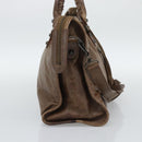 BALENCIAGA The City Hand Bag Leather 2way Brown 115748 Auth yk20660SAM-3
