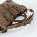 BALENCIAGA The City Hand Bag Leather 2way Brown 115748 Auth yk20660SAM-8