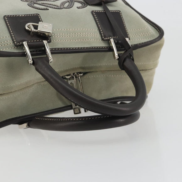 LOEWE Amazona 28 Hand Bag Suede Gray Brown Auth yk20662V