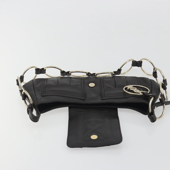 SAINT LAURENT Chain Shoulder Bag Leather Brown Gold Tone 138957 Auth yk20663SAM