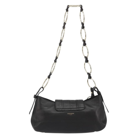 SAINT LAURENT Chain Shoulder Bag Leather Brown Gold Tone 138957 Auth yk20663SAM