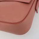 FENDI Studs Mamma Baguette Shoulder Bag Leather Pink Gold Tone Auth yk20664SAM-10