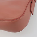 FENDI Studs Mamma Baguette Shoulder Bag Leather Pink Gold Tone Auth yk20664SAM-12
