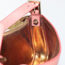 FENDI Studs Mamma Baguette Shoulder Bag Leather Pink Gold Tone Auth yk20664SAM-19