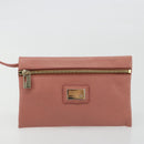 FENDI Studs Mamma Baguette Shoulder Bag Leather Pink Gold Tone Auth yk20664SAM-21