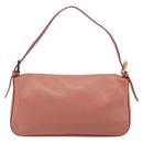FENDI Studs Mamma Baguette Shoulder Bag Leather Pink Gold Tone Auth yk20664SAM-3