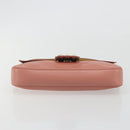 FENDI Studs Mamma Baguette Shoulder Bag Leather Pink Gold Tone Auth yk20664SAM-9