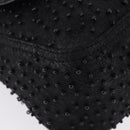 FENDI Mamma Baguette Bag Leather Beads Black Silver 8BR001 Auth yk20665SAM-9
