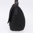 FENDI Mamma Baguette Bag Leather Beads Black Silver 8BR001 Auth yk20665SAM-3