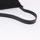 FENDI Mamma Baguette Bag Leather Beads Black Silver 8BR001 Auth yk20665SAM-7