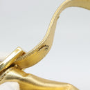 FENDI Rhinestone Mamma Baguette Shoulder Bag Leather Gold Tone Auth yk20666SAM-14