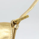 FENDI Rhinestone Mamma Baguette Shoulder Bag Leather Gold Tone Auth yk20666SAM-15