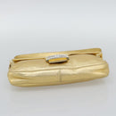 FENDI Rhinestone Mamma Baguette Shoulder Bag Leather Gold Tone Auth yk20666SAM-9