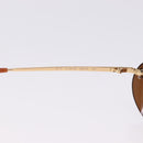 CHANEL Sunglasses Metal Brown Gold Tone CC Auth yk20670M-13