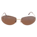 CHANEL Sunglasses Metal Brown Gold Tone CC Auth yk20670M-2