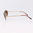 CHANEL Sunglasses Metal Brown Gold Tone CC Auth yk20670M-7
