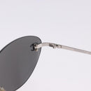 CHANEL Sunglasses Metal Silver CC Auth yk20671-14
