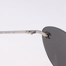 CHANEL Sunglasses Metal Silver CC Auth yk20671-15