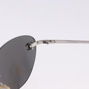 CHANEL Sunglasses Metal Silver CC Auth yk20671-16