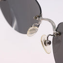 CHANEL Sunglasses Metal Silver CC Auth yk20671-10