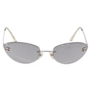 CHANEL Sunglasses Metal Silver CC Auth yk20671-13
