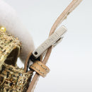 FENDI Tweed Beads Mamma Baguette Shoulder Bag Gold Silver 8BR000 Auth yk20672SAM-9
