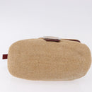 FENDI Mamma Baguette Shoulder Bag Straw Beige Silver Auth yk20673SAV-5