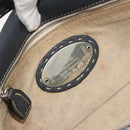 FENDI Celeria Mamma Baguette Shoulder Bag Leather Gray Silver Auth yk20674M-20