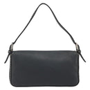 FENDI Celeria Mamma Baguette Shoulder Bag Leather Gray Silver Auth yk20674M-2