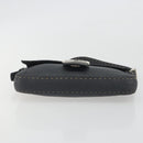 FENDI Celeria Mamma Baguette Shoulder Bag Leather Gray Silver Auth yk20674M-5