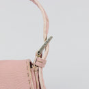FENDI Celeria Mamma Baguette Shoulder Bag Leather Pink Silver Auth yk20675M-14